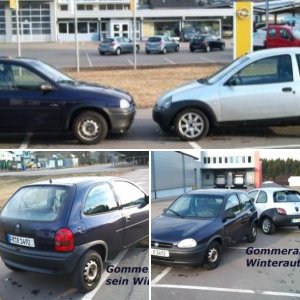 Bilder vom B Vectra sind ja in der Garage, und hier ein paar Bilder von meinen Winter B Corsa